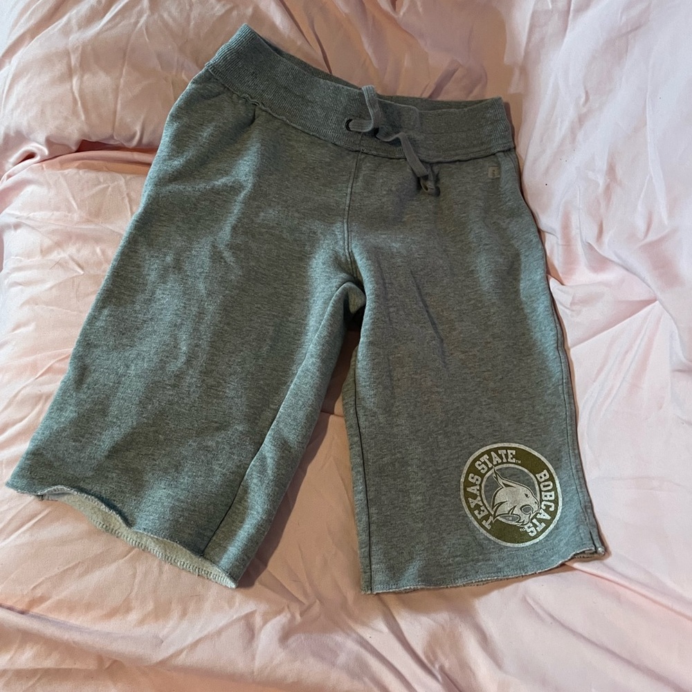 Vintage Grey Texas State Bobcats Fleece Shorts
